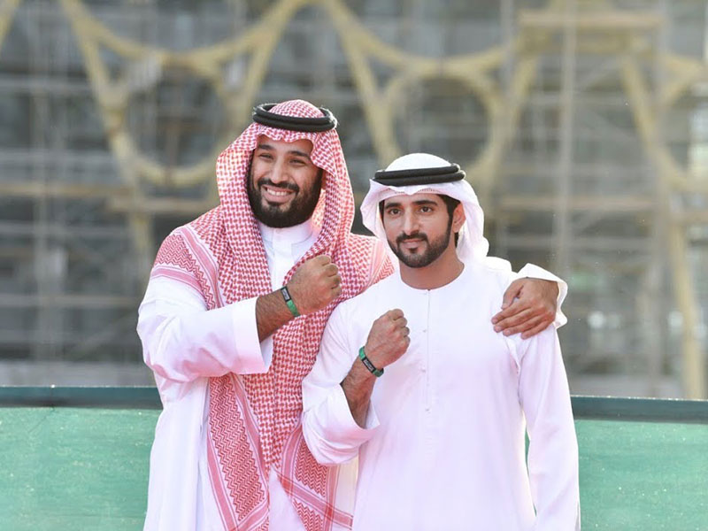 صور توثّق زيارة حمدان بن محمد ومحمد بن سلمان موقع "إكسبو 2020 دبي"